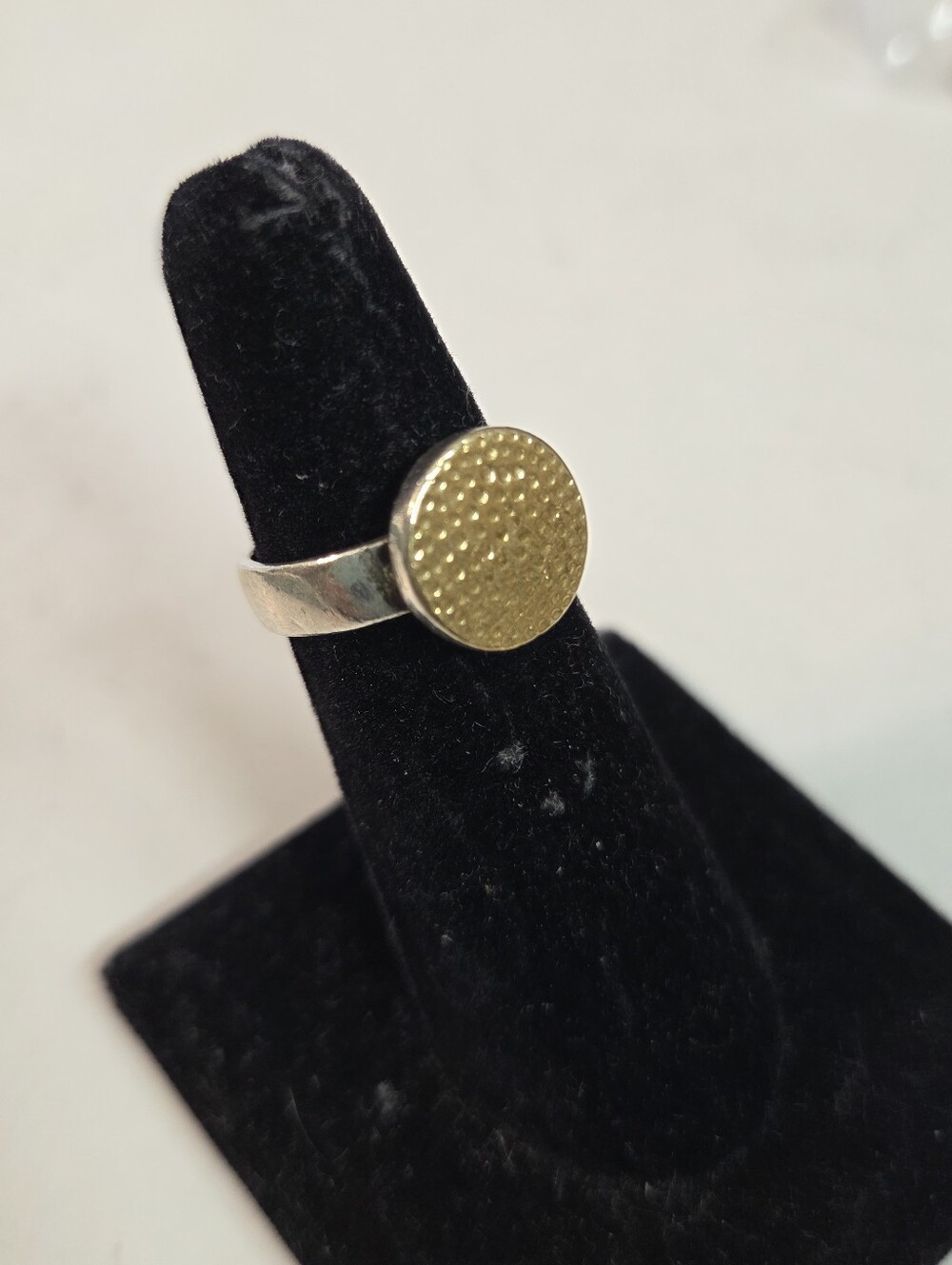 estelle sterling silver ring round dimpled design pinky sz 5.5 signed nepal 925